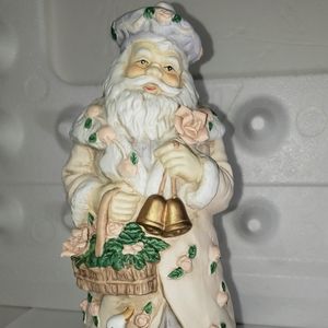 Bluedragon Creations Santa Figurine with Gold and Pink Accents